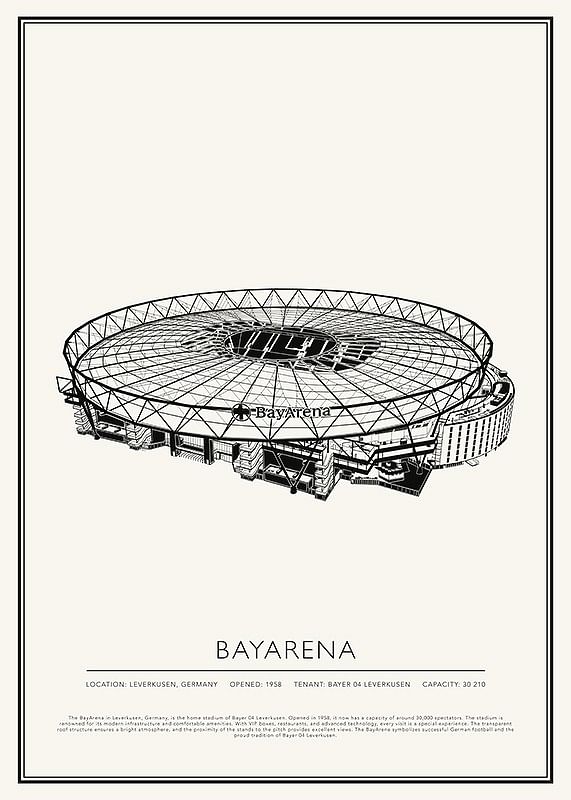 BayArena Vintage Sketch poster-12