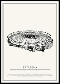 BayArena Vintage Skizze Poster-0