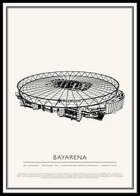 BayArena Vintage Skizze Poster-0