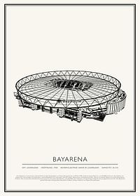 BayArena Vintage Skizze Poster-1