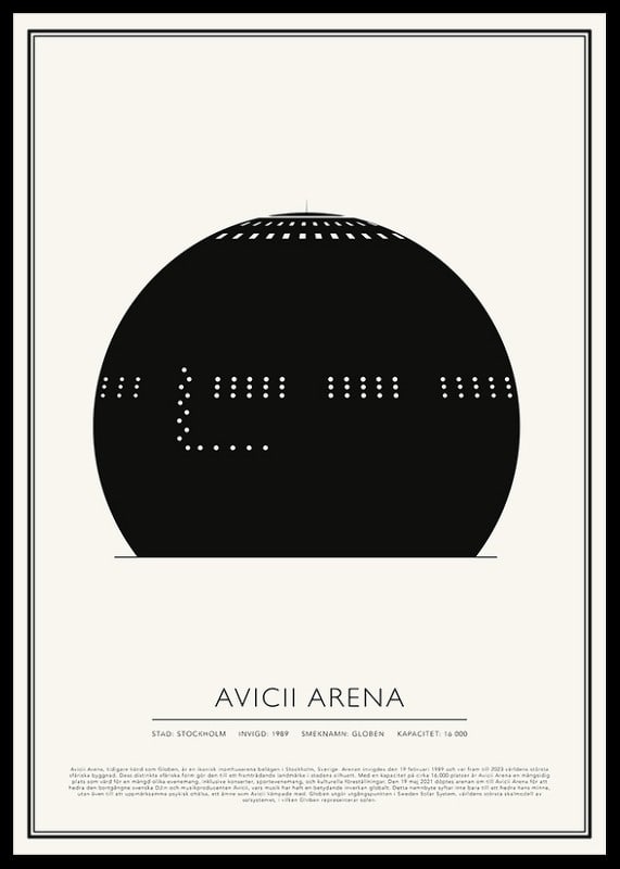 Avicii Arena Vintage Skiss poster-12