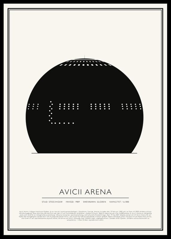 Avicii Arena Vintage Skiss poster-12