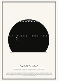 Avicii Arena Vintage Skiss poster-1