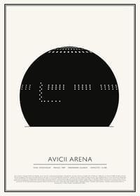 Avicii Arena Vintage Skiss poster-1