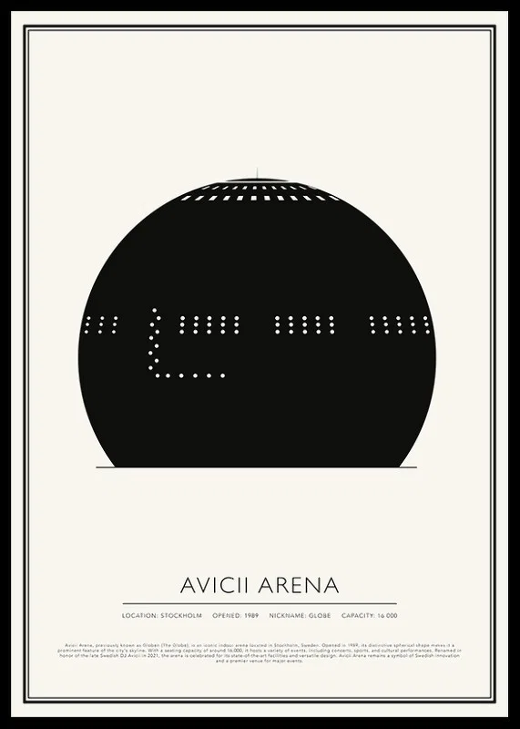 Avicii Arena Vintage Sketch poster-12