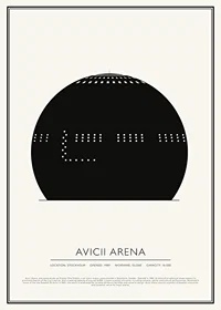 Avicii Arena Vintage Sketch poster-1