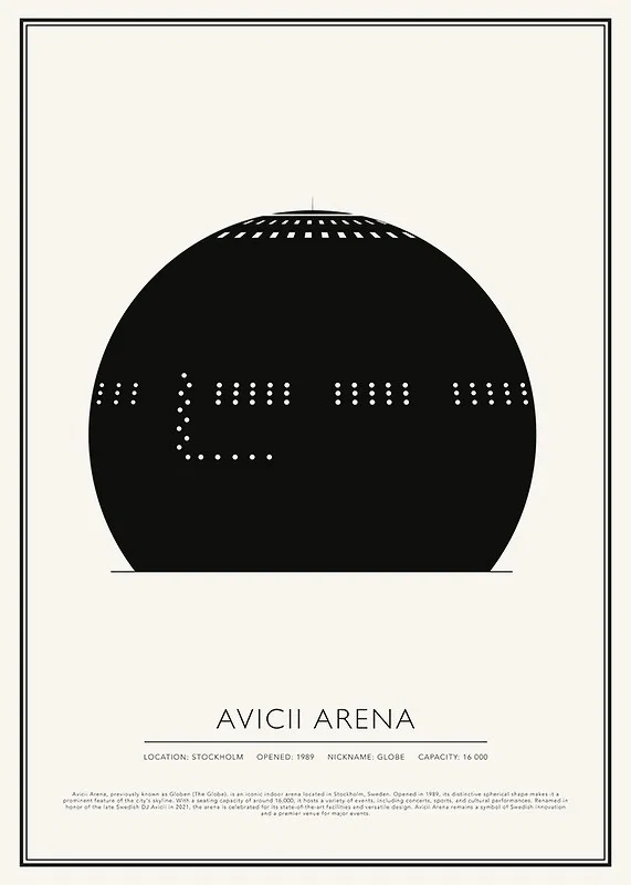 Avicii Arena Vintage Sketch poster-12
