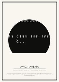 Avicii Arena Vintage Sketch poster-1