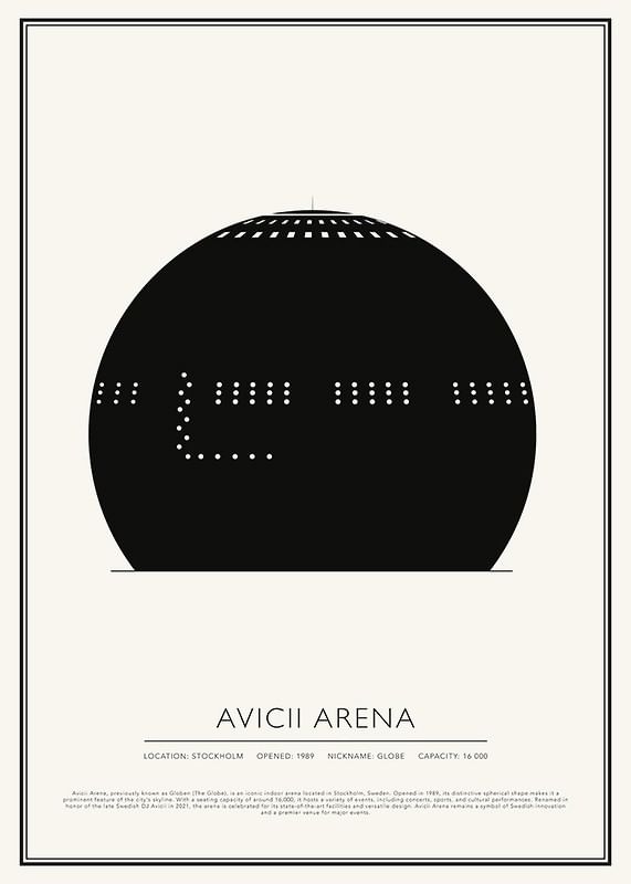 Avicii Arena Vintage Sketch poster-12