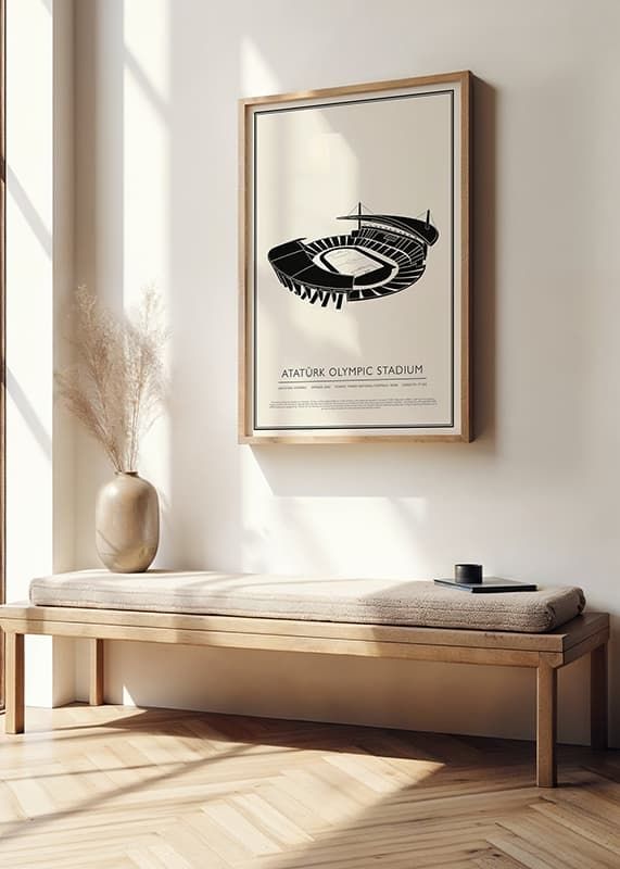 Poster Atatürk Olympic Stadium Vintage Sketch 01 EN crossfade