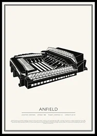 Anfield Vintage Sketch affisch-0