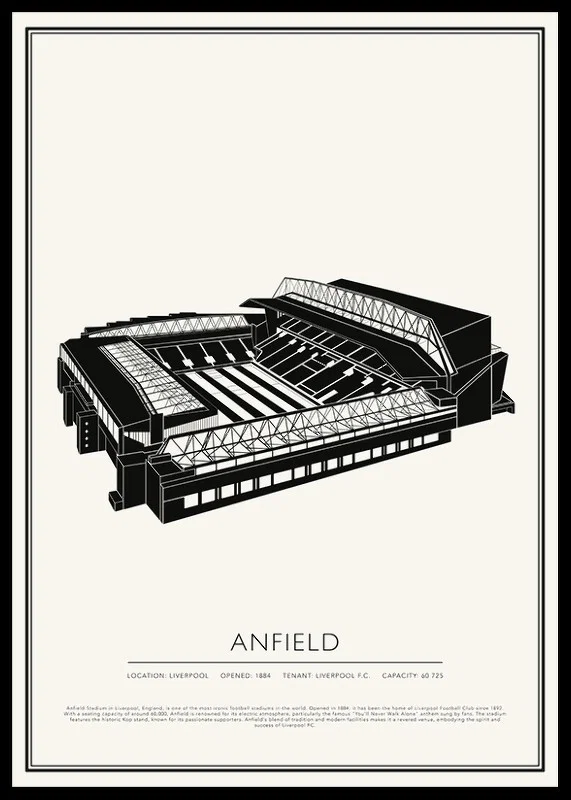 Anfield Vintage Sketch affisch-12