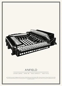 Anfield Vintage Sketch affisch-1