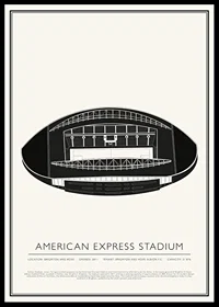 American Express Stadium Vintage Sketch affisch-0