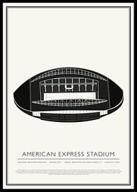 American Express Stadium Vintage Sketch poster-0