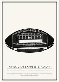American Express Stadium Vintage Sketch poster-1
