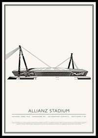 Allianz Stadium Vintage Schizzo poster-0