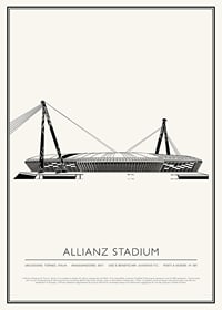 Allianz Stadium Vintage Schizzo poster-1