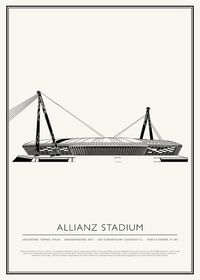 Allianz Stadium Vintage Schizzo poster-1