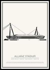 Allianz Stadion Vintage Skizze Poster-0