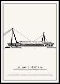 Allianz Stadion Vintage schets poster-0