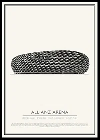 Allianz Arena Vintage Sketch poster-0