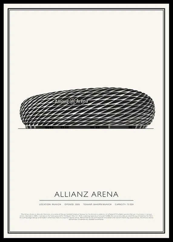 Allianz Arena Vintage Sketch poster-12
