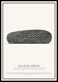 Allianz Arena Vintage Sketch poster-0
