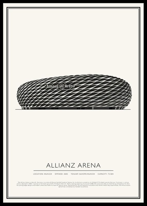 Allianz Arena Vintage Sketch poster-12