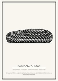 Allianz Arena Vintage Sketch poster-1