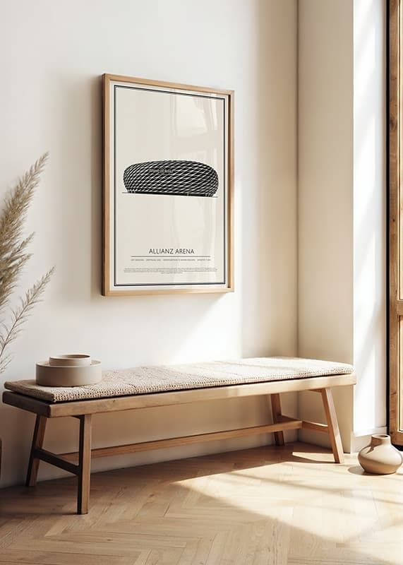 Poster Allianz Arena Vintage Skizze 01 DE crossfade