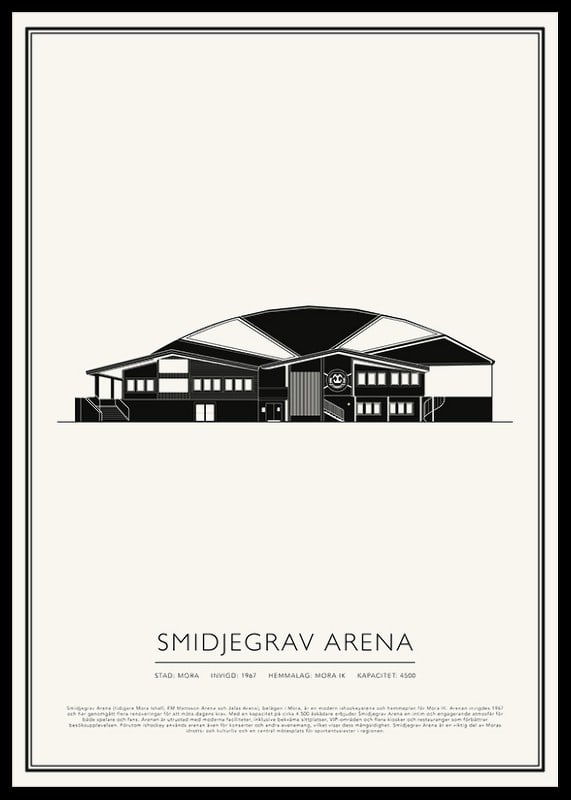 Smidjegrav Arena Vintage Skiss poster-12