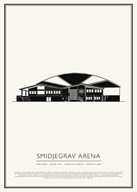Smidjegrav Arena Vintage Skiss poster-1