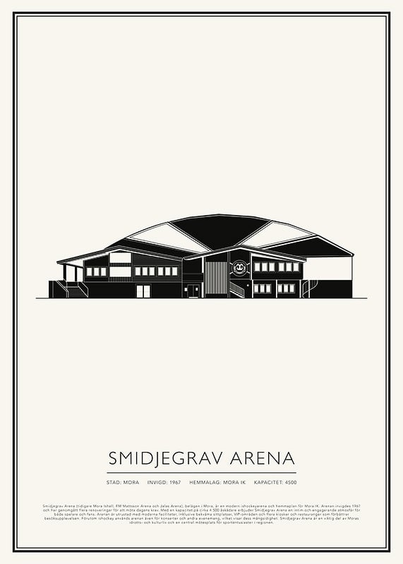 Poster Smidjegrav Arena Vintage Skiss 01 SE
