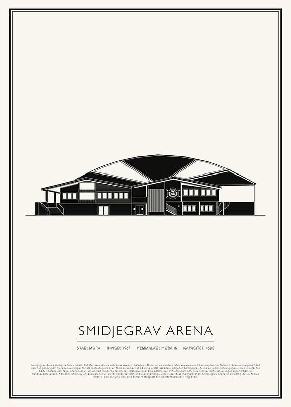 Poster Smidjegrav Arena Vintage Skiss 01 SE