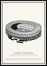 Stadio Olimpico Vintage Sketch poster-0