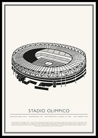 Stadio Olimpico Vintage Schizzo poster-0