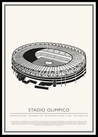 Stadio Olimpico Vintage Schizzo poster-0