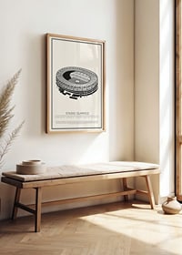 Stadio Olimpico Vintage Schizzo poster-2