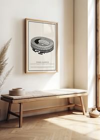 Stadio Olimpico Vintage Schizzo poster-2