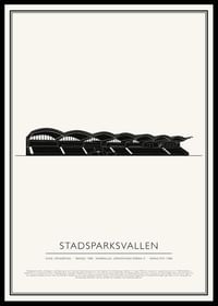 Stadsparksvallen Vintage Skiss poster-0