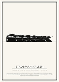 Stadsparksvallen Vintage Skiss poster-1