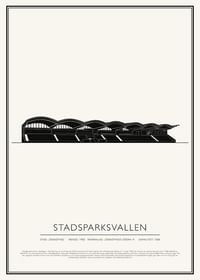 Stadsparksvallen Vintage Skiss poster-1