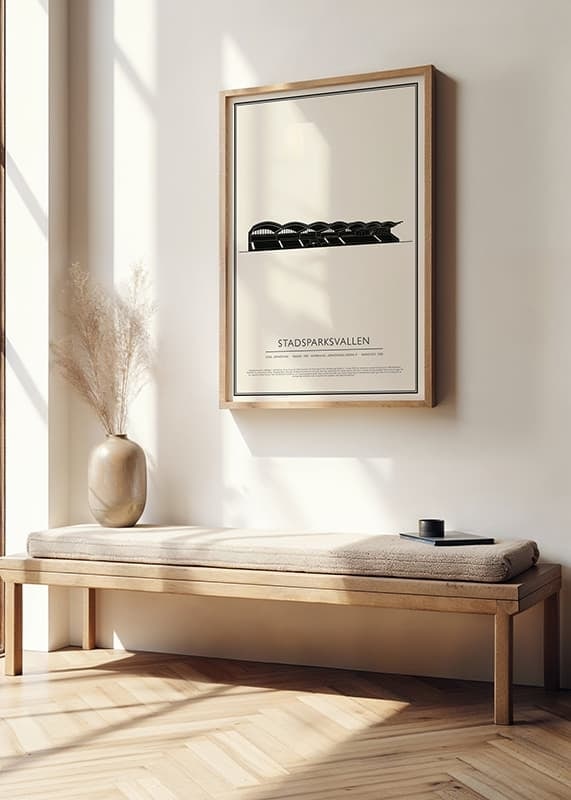 Poster Stadsparksvallen Vintage Skiss 01 SE crossfade