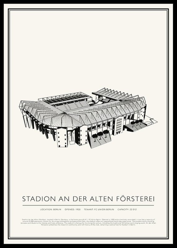 Stadion An der Alten Försterei Vintage Sketch 01 EN Poster ...