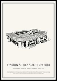 Stadion An der Alten Försterei Vintage Sketch poster-0