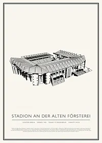 Stadion An der Alten Försterei Vintage Sketch poster-1