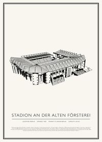 Stadion An der Alten Försterei Vintage Sketch poster-1