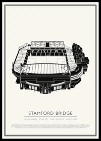 Stamford Bridge Vintage Skiss affisch-0