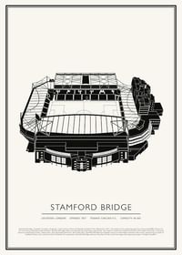 Plakat w stylu vintage ze szkicem Stamford Bridge-1